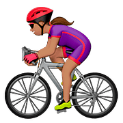 Émoji 🚴🏽‍♀️ Cycliste Femme : Peau Légèrement Mate sur Apple iOS 10.0.
