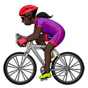 🚴🏿‍♀️ Emoji Mujer En Bicicleta: Tono De Piel Oscuro en Apple iOS 10.0.