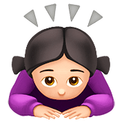 Emoji 🙇🏻‍♀️ Donna Che Fa Inchino Profondo: Carnagione Chiara su Apple iOS 10.0.