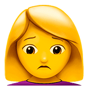 🙍‍♀️ Emoji Mulher Franzindo A Sobrancelha na Apple iOS 10.0.