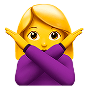 Émoji 🙅‍♀️ Femme Faisant Un Geste D’interdiction sur Apple iOS 10.0.