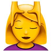 💆‍♀️ Emoji Frau, die eine Kopfmassage bekommt Apple iOS 10.0.