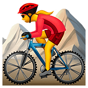 🚵‍♀️ Emoji Mulher Fazendo Mountain Bike na Apple iOS 10.0.