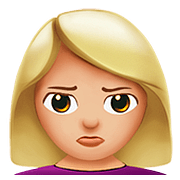 Emoji 🙎🏼‍♀️ Donna Imbronciata: Carnagione Abbastanza Chiara su Apple iOS 10.0.