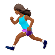 🏃🏾‍♀️ Emoji Mujer Corriendo: Tono De Piel Oscuro Medio en Apple iOS 10.0.