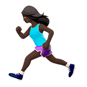 🏃🏿‍♀️ Emoji Mujer Corriendo: Tono De Piel Oscuro en Apple iOS 10.0.