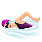 🏊🏻‍♀️ Emoji Mujer Nadando: Tono De Piel Claro en Apple iOS 10.0.