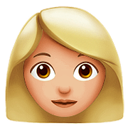Emoji 👩🏼 Donna: Carnagione Abbastanza Chiara su Apple iOS 10.0.