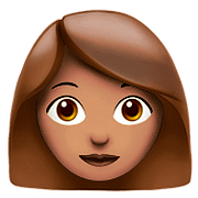 👩🏽 Emoji Frau: mittlere Hautfarbe Apple iOS 10.0.