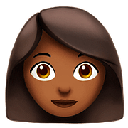 👩🏾 Emoji Frau: mitteldunkle Hautfarbe Apple iOS 10.0.