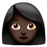 👩🏿 Emoji Frau: dunkle Hautfarbe Apple iOS 10.0.