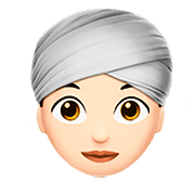 Emoji 👳🏻‍♀️ Donna Con Turbante: Carnagione Chiara su Apple iOS 10.0.