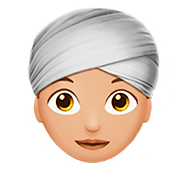 👳🏼‍♀️ Emoji Frau mit Turban: mittelhelle Hautfarbe Apple iOS 10.0.