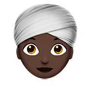 👳🏿‍♀️ Emoji Mujer Con Turbante: Tono De Piel Oscuro en Apple iOS 10.0.