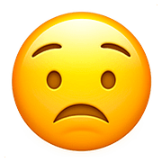 Emoji 😟 Faccina Preoccupata su Apple iOS 10.0.
