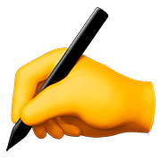 ✍️ Emoji Escrevendo à Mão na Apple iOS 10.0.