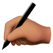 ✍🏽 Emoji Escrevendo à Mão: Pele Morena na Apple iOS 10.0.