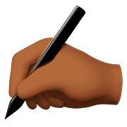 ✍🏾 Emoji Escrevendo à Mão: Pele Morena Escura na Apple iOS 10.0.