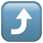 Emoji ⤴️ Freccia Curva In Alto su Apple iOS 10.2.