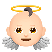 👼🏻 Emoji Bebê Anjo: Pele Clara na Apple iOS 10.2.