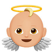 👼🏼 Emoji Bebé ángel: Tono De Piel Claro Medio en Apple iOS 10.2.
