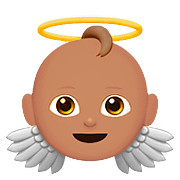 Émoji 👼🏽 Bébé Ange : Peau Légèrement Mate sur Apple iOS 10.2.