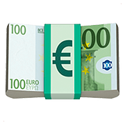 Emoji 💶 Banconota Euro su Apple iOS 10.2.