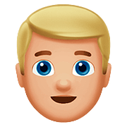Émoji 👱🏼‍♂️ Homme Blond : Peau Moyennement Claire sur Apple iOS 10.2.