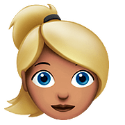 Emoji 👱🏽‍♀️ Donna Bionda: Carnagione Olivastra su Apple iOS 10.2.