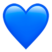 Émoji 💙 Cœur Bleu sur Apple iOS 10.2.