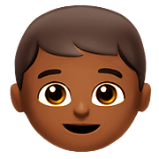 Emoji 👦🏾 Bambino: Carnagione Abbastanza Scura su Apple iOS 10.2.