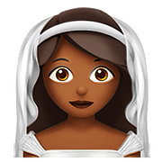 👰🏾 Emoji Person mit Schleier: mitteldunkle Hautfarbe Apple iOS 10.2.