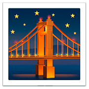 🌉 Emoji Brücke vor Nachthimmel Apple iOS 10.2.