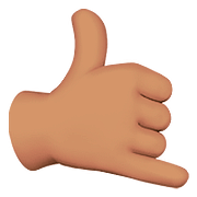 🤙🏽 Emoji Sinal «me Liga»: Pele Morena na Apple iOS 10.2.