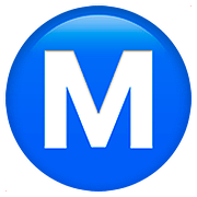 Ⓜ️ Emoji Buchstabe „M“ in Kreis Apple iOS 10.2.