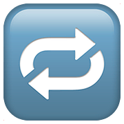 Emoji 🔁 Pulsante Di Ripetizione Della Riproduzione su Apple iOS 10.2.