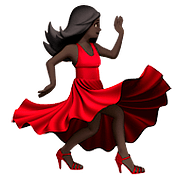 💃🏿 Emoji tanzende Frau: dunkle Hautfarbe Apple iOS 10.2.