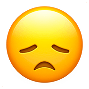 😞 Emoji enttäuschtes Gesicht Apple iOS 10.2.
