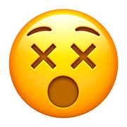 Emoji 😵 Faccina Frastornata su Apple iOS 10.2.