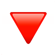 🔻 Emoji Triângulo Vermelho Para Baixo na Apple iOS 10.2.