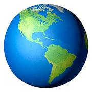 Émoji 🌎 Globe Tourné Sur Les Amériques sur Apple iOS 10.2.