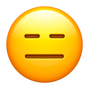 Emoji 😑 Faccina Inespressiva su Apple iOS 10.2.