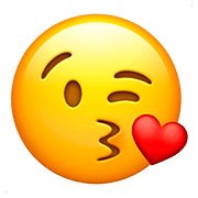 Emoji 😘 Faccina Che Manda Un Bacio su Apple iOS 10.2.