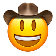 Emoji 🤠 Faccina Con Cappello Da Cowboy su Apple iOS 10.2.