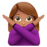 🙅🏽 Emoji Person mit überkreuzten Armen: mittlere Hautfarbe Apple iOS 10.2.