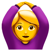 🙆 Emoji Person mit Händen auf dem Kopf Apple iOS 10.2.