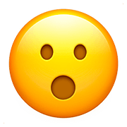 😮 Emoji Rosto Com Boca Aberta na Apple iOS 10.2.