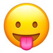 😛 Emoji Rosto Mostrando A Língua na Apple iOS 10.2.