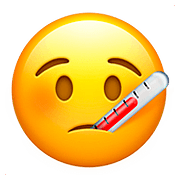 Emoji 🤒 Faccina Con Termometro su Apple iOS 10.2.