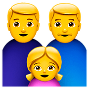 👨‍👨‍👧 Emoji Familie: Mann, Mann und Mädchen Apple iOS 10.2.